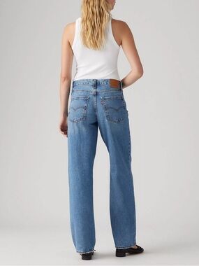 Levi's Baggy Dad Women’s Blue Denim Jeans, Medium Wash, 31 x 30